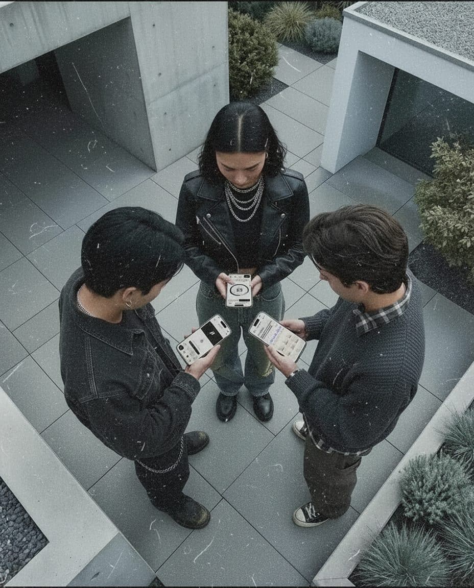 Three reps comparing their Parlay scores on their phones