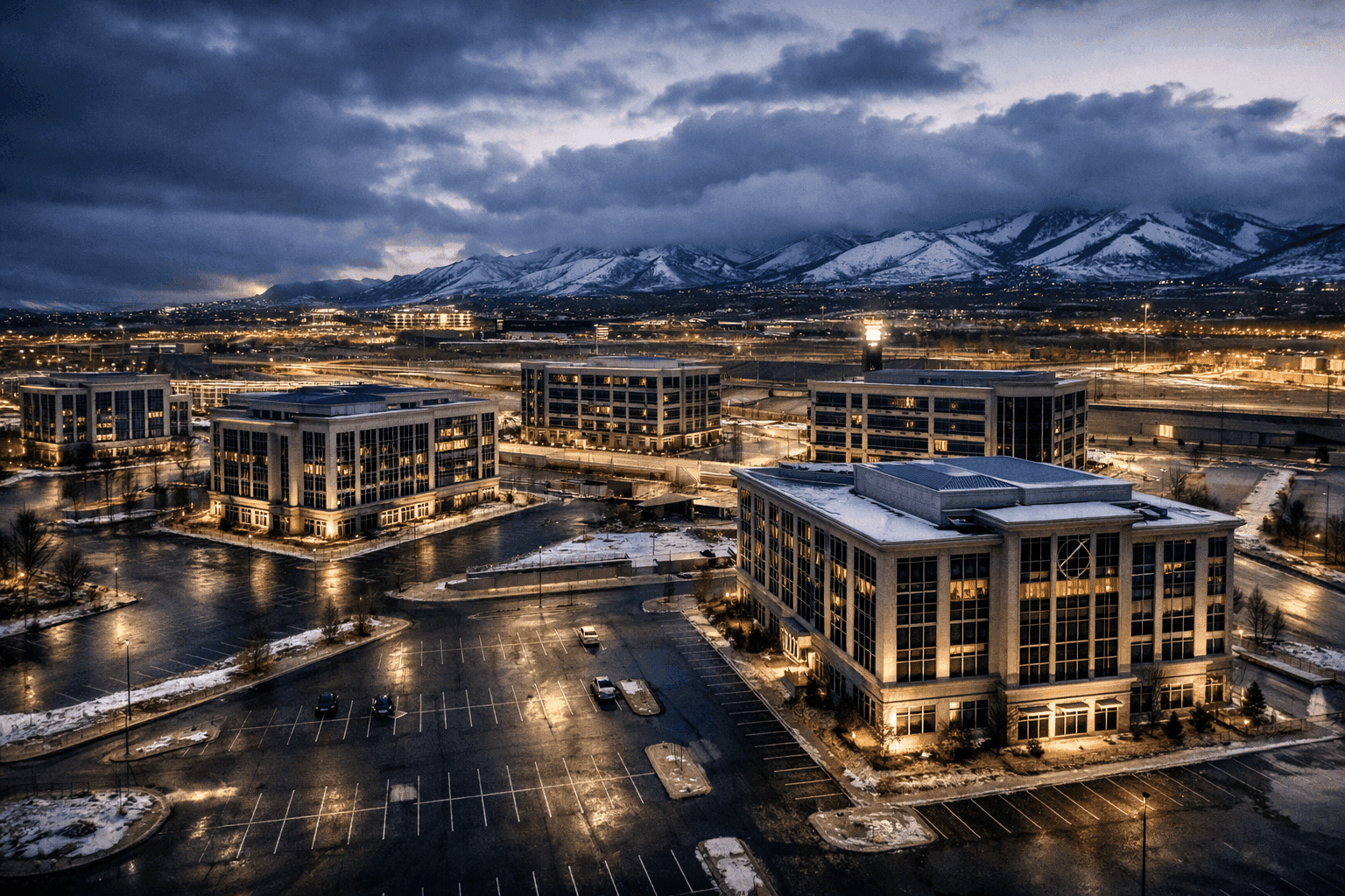 Silicon Slopes business park in Lehi, Utah and Traverse Mountain, Utah